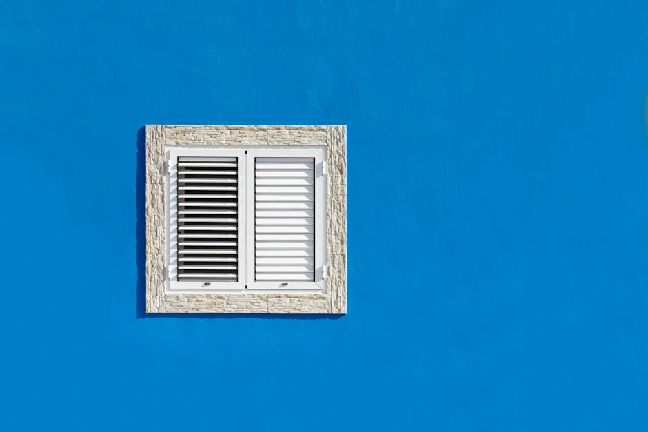 White vinyl double hung window frame
